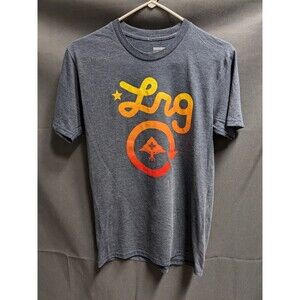 Lifted Research Group Cycle Logo Graphic Tee Men Size Small Heather Blue